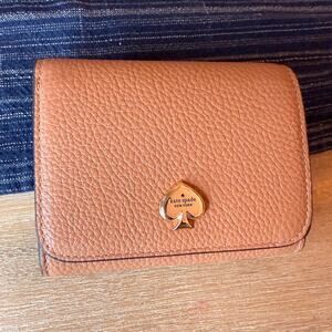 Kate Spade Kayla Wallet Small L Zip Bungalow Pebbled Leather NWT KK056 Grad Gift